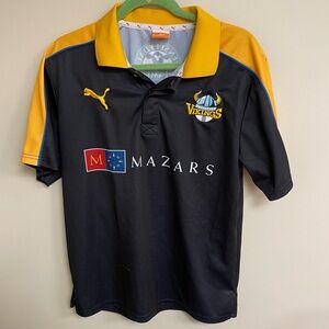 Puma Yorkshire Vikings Cricket Team Button Up Collared Jersey Size L